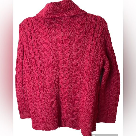 Irish Sweater Inis Crafts Merino Wool Size Small - Picture 2 of 2